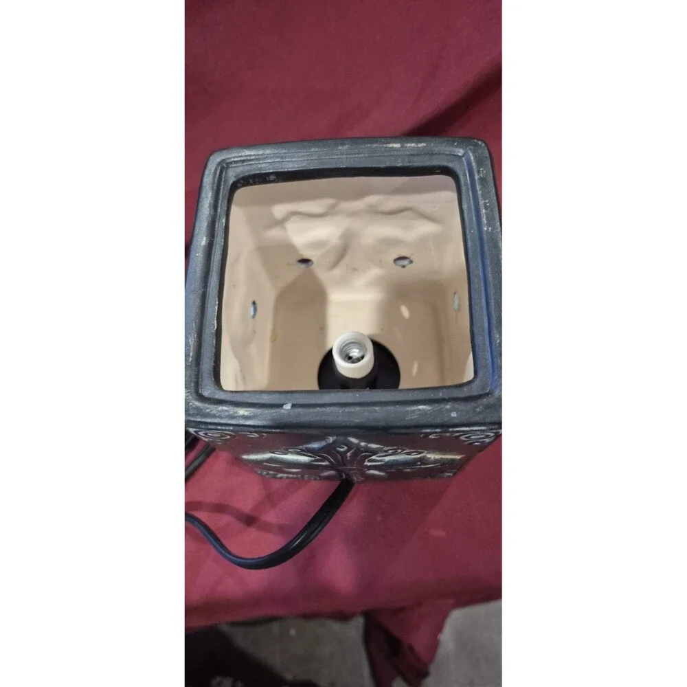 Scentsy Hope Cross Celtic Charity Full Size Wax Warmer Retired Rustic Lighted
